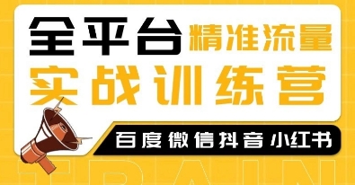 全平台精准流量实战训练营，百度微信抖音小红书SEO引流教程-副业网